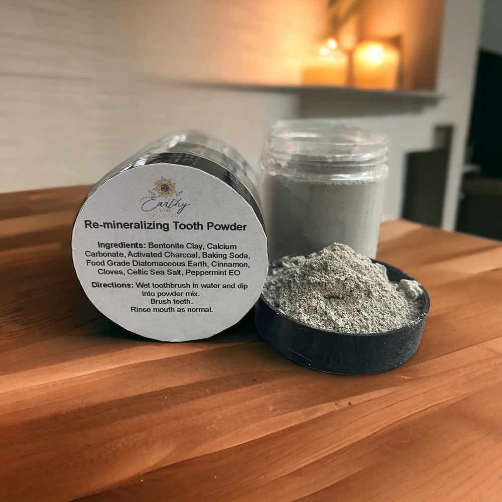 Earthy Girl Re mineralizing Tooth Powder Natural Oral‎ Care